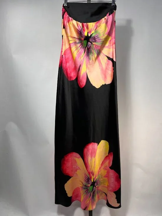ANTRHROPOLOGIE The Fleur Strapless Satin Maxi Slip Dress M - Picture 2 of 6